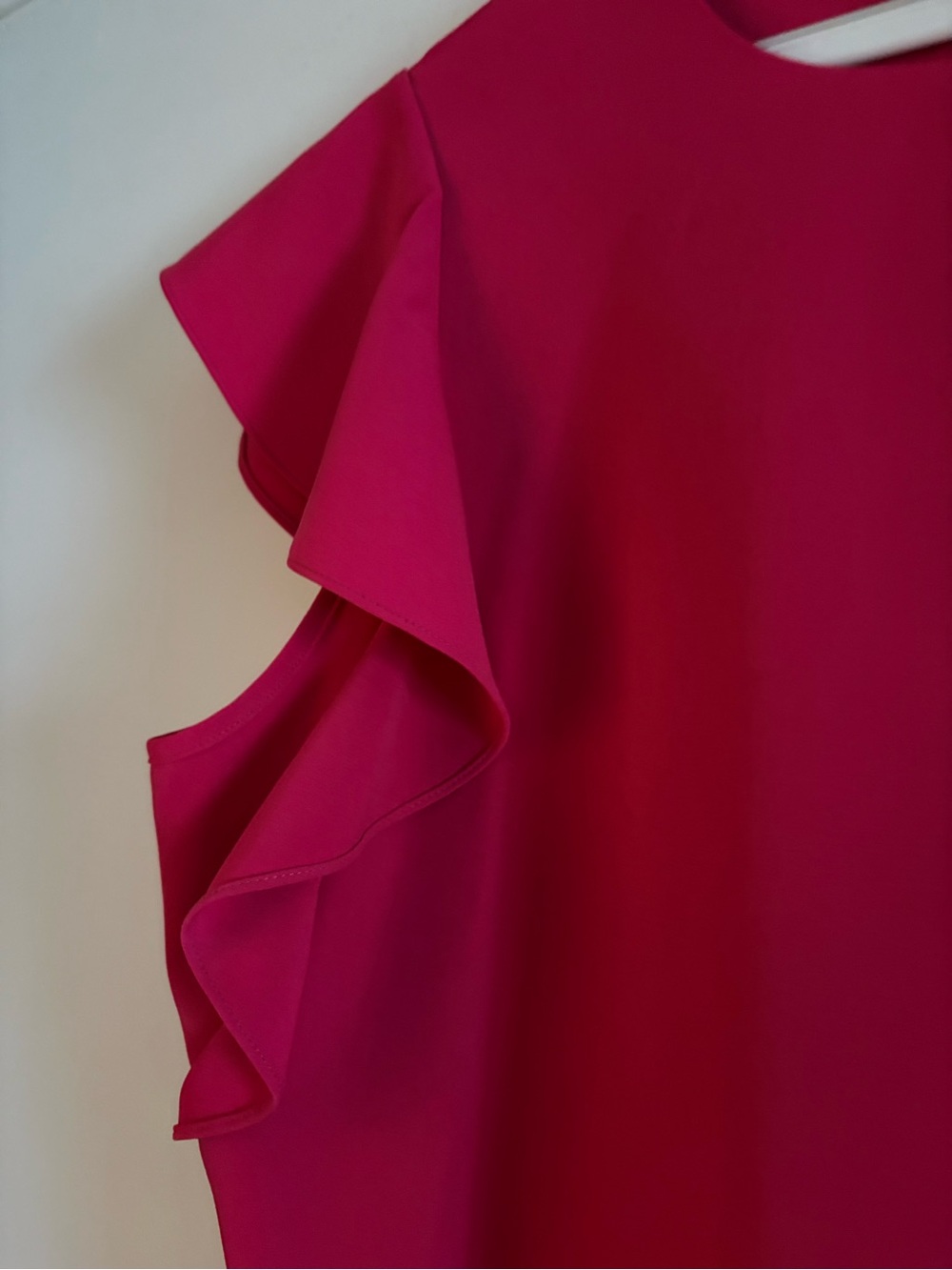 Laundry By Shelli Segal Hot Pink Ruffle Sleeve Shift Dress - Picture 5 of 7